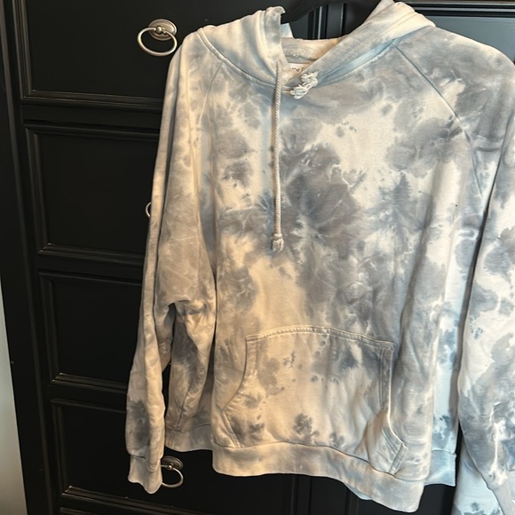 Gray Tie-Dye Women's Hoodie and Joggers Set - Picture 4 of 6